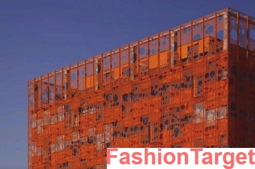 Лион, оранжевое построение в виде куба (jakob, macfarlane architects, куб, Лион, Оранжевый Куб, Архитектура, Интерьер)