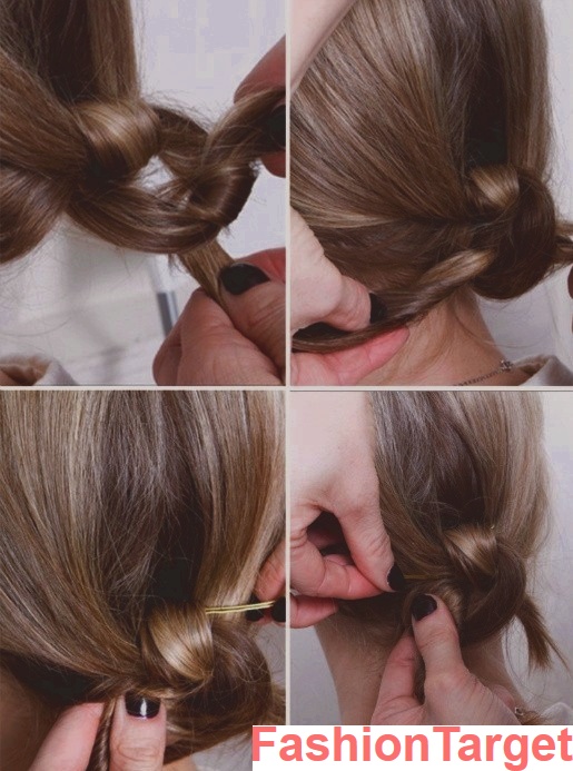 Как завязать волосы в узел (knot, узел, Стрижки и прически)